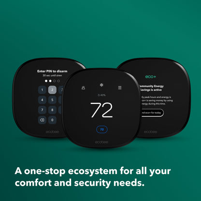 ecobee Smart Thermostat Enhanced - Programmable Wifi Thermostat - Works with Siri, Alexa, Google Assistant - Energy Star Certified - Smart Home