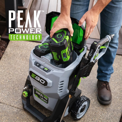 EGO Power+ HPW3204-2 3200 PSI 56-Volt Lithium-ion Cordless Pressure Washer with (2) 6.0Ah Batteries and 320W Charger Included