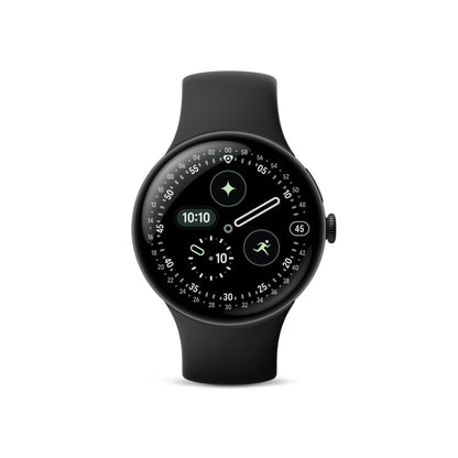 Google Pixel Watch 4 (41mm) - Android Smartwatch - Heart Rate and Sleep Tracking - 30-Hour Battery - Fitness Tracking - Google AI - Matte Black Aluminum Case - Obsidian Active Band - LTE (2025 Model)