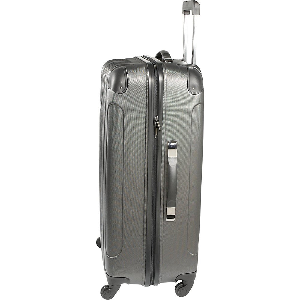 Kenneth Cole REACTION Out of Bounds Lightweight Hardshell 4-Wheel Spinner Luggage, Charcoal, 28-Inch Checked