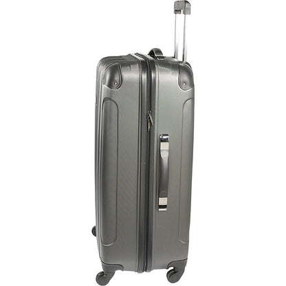 Kenneth Cole REACTION Out of Bounds Lightweight Hardshell 4-Wheel Spinner Luggage, Charcoal, 28-Inch Checked
