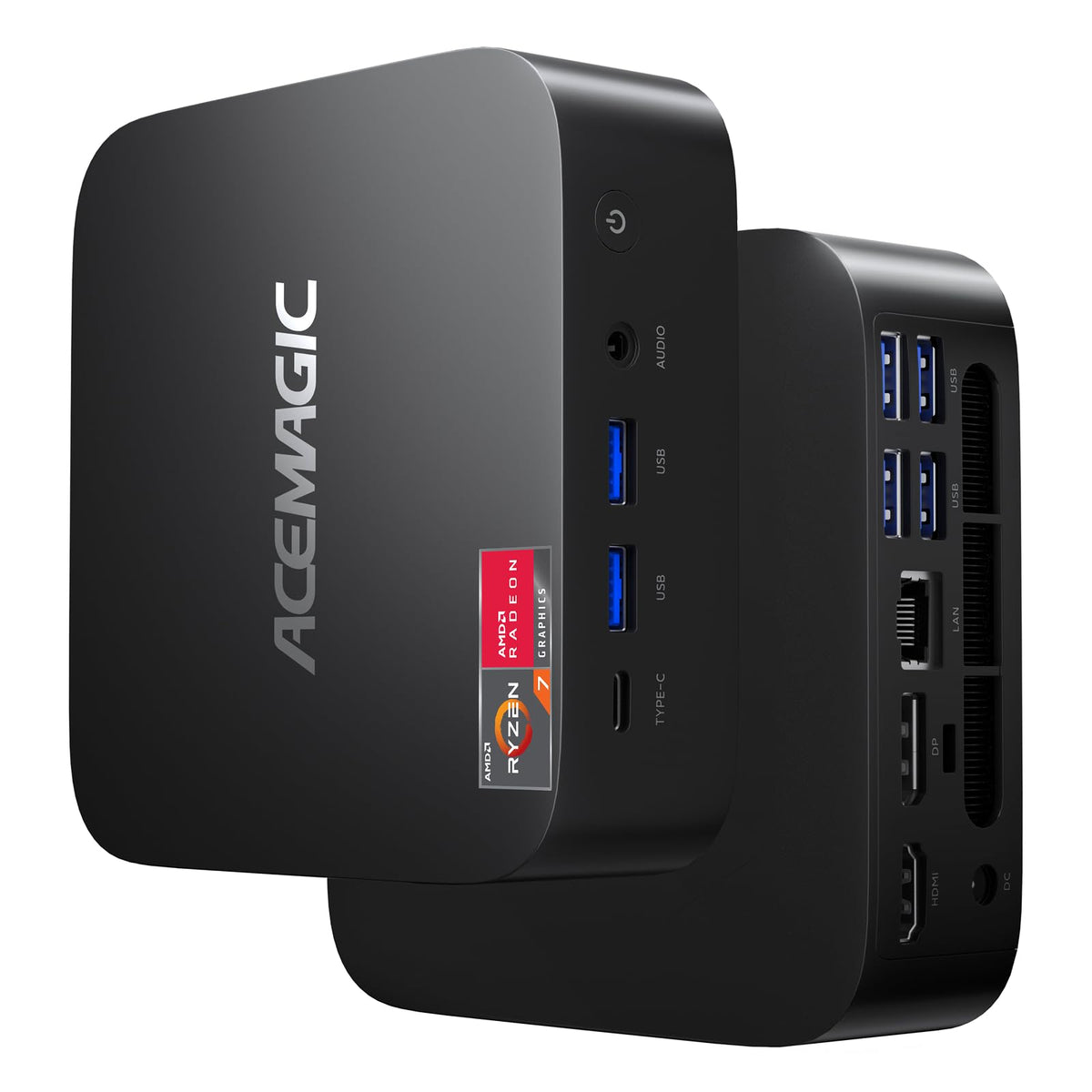 ACEMAGICIAN Kron Mini K1 Mini PC, Ryzen 7 5700U, 32GB DDR4 512GB SSD Mini Computers (8C/16T, up to 4.3Ghz),4K Triple Display Desktop WiFi6/Bluetooth, Compact Silent PC for Light Gaming, Office, Design