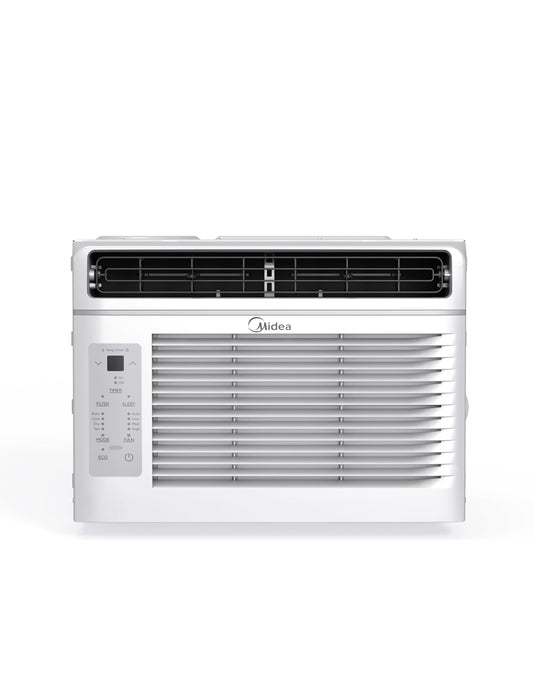 Midea MAW05R1JWT-B Electronic 5K 5,000 BTU, 3-in-1 Fan/Dehumidifier Window AC Unit, Easycool Air Conditioner with Remote Control, Cools up to 150 Sq. Ft, Fits Bedroom, Study, Office, White