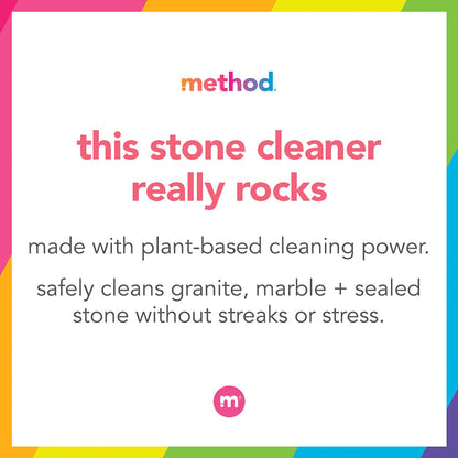 Method Daily Granite Cleaner Spray, Apple Orchard, Plant-Based Cleaning Agent for Granite, Marble, and Other Sealed Stone, 28 oz Spray Bottles (Pack of 4)