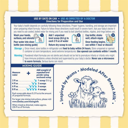 Similac Dual Prebiotic Blend, Baby Formula with Iron, Milk-Based Powder, 0-12 Months, 30.8-oz Can