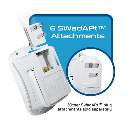 Ceptics Universal Travel Adapter Kit – 2 USA sockets, 2 USB-A (1x QC 3.0) and USB-C cable, Surge Protected, Plugs for EU, UK, China, AU, Japan - Use with Laptop, Phones, Cameras - ETL Tested