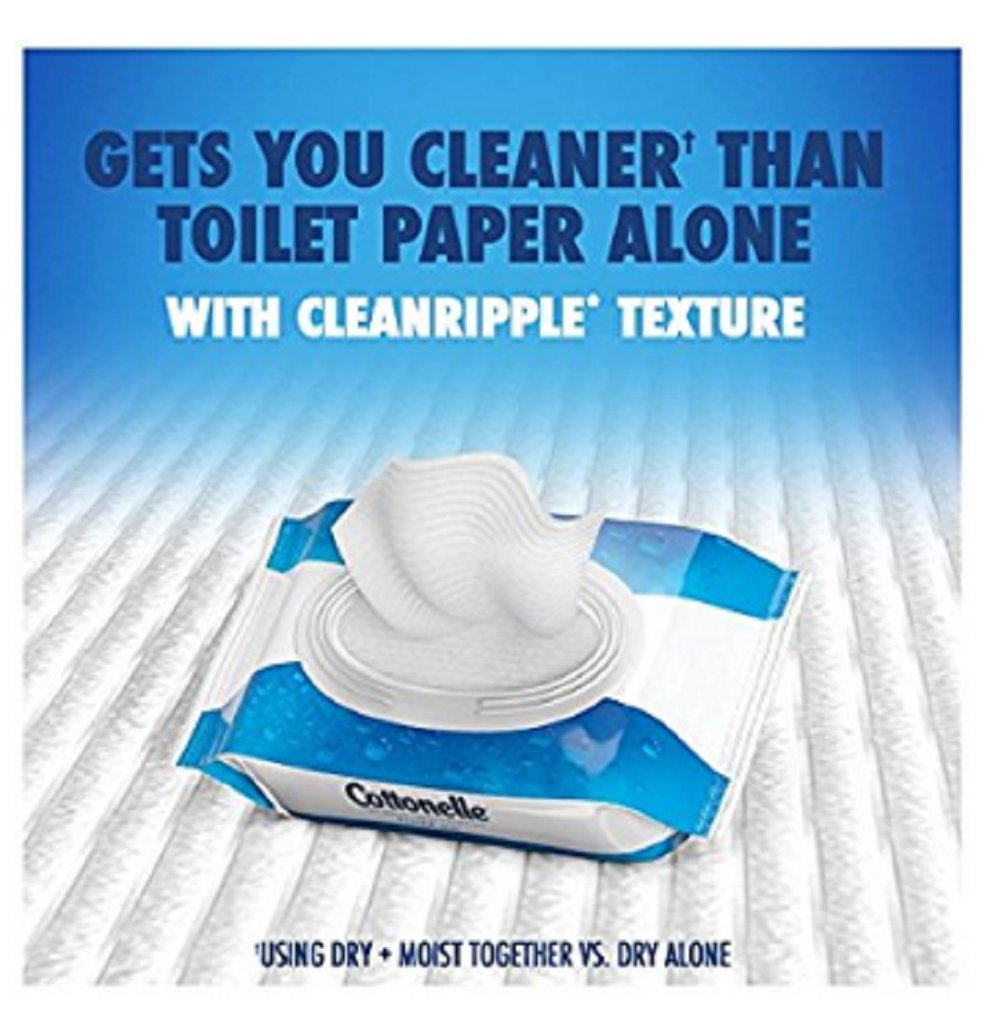 Cottonelle Fresh Care Flushable Moist Wipes Refill, 168ct (Pack of 2)