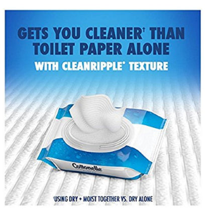 Cottonelle Fresh Care Flushable Moist Wipes Refill, 168ct (Pack of 2)