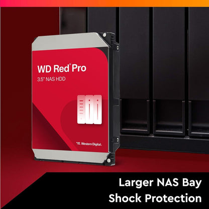 Western Digital 20TB WD Red Pro NAS Internal Hard Drive HDD - 7200 RPM, SATA 6 Gb/s, CMR, 512 MB Cache, 3.5" - WD202KFGX