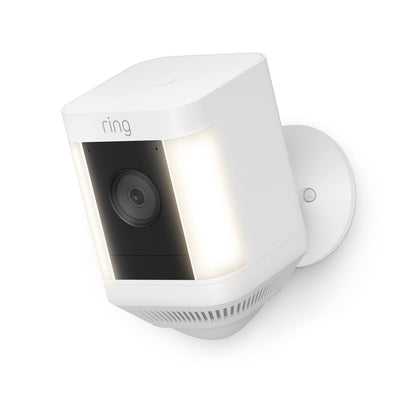 Ring Spotlight Cam Plus, Battery (newest model), Home or business security with HD video, Two-Way Talk, Color Night Vision, and Security Siren, White