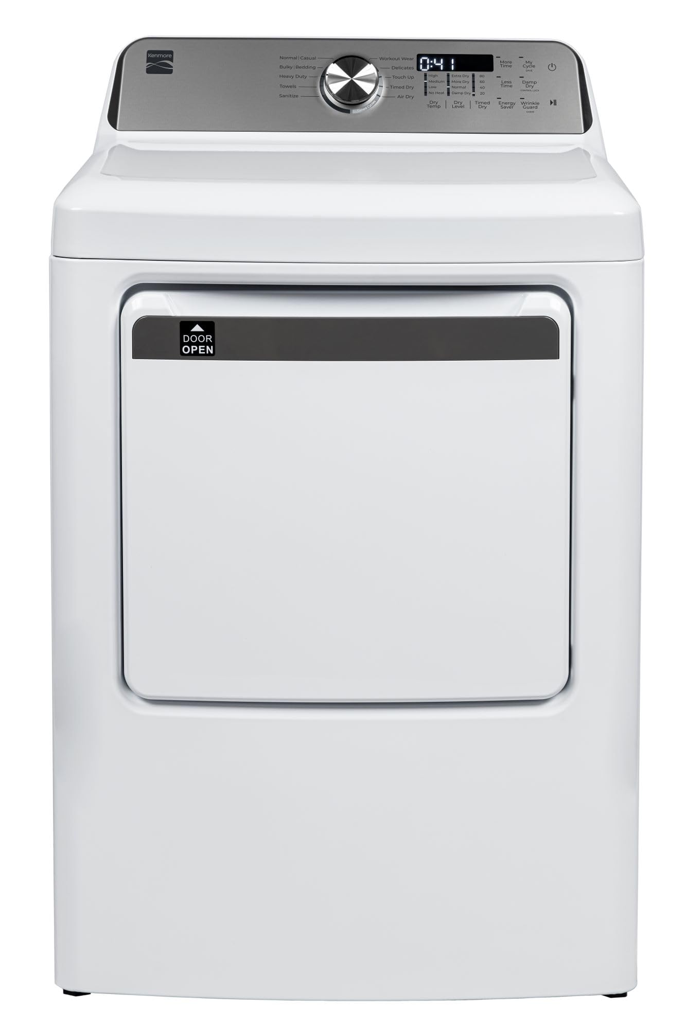 Kenmore 2669162 Front Load Electric Dryer with Wrinkle Guard, Energy Saver, Smart Sensor Drying System, 7.0 cu. ft. Total Capacity, White
