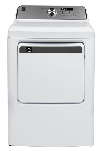 Kenmore 2669162 Front Load Electric Dryer with Wrinkle Guard, Energy Saver, Smart Sensor Drying System, 7.0 cu. ft. Total Capacity, White