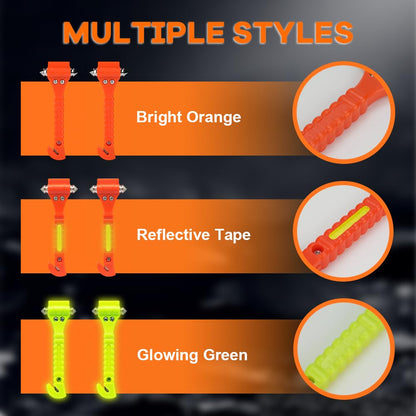 SINSEN Car Safety Hammer Set of 2 Emergency Escape Tool Auto Car Window Glass Hammer Breaker and Seat Belt Cutter Escape 2-in-1 for Family Rescue & Auto Emergency Escape Tools