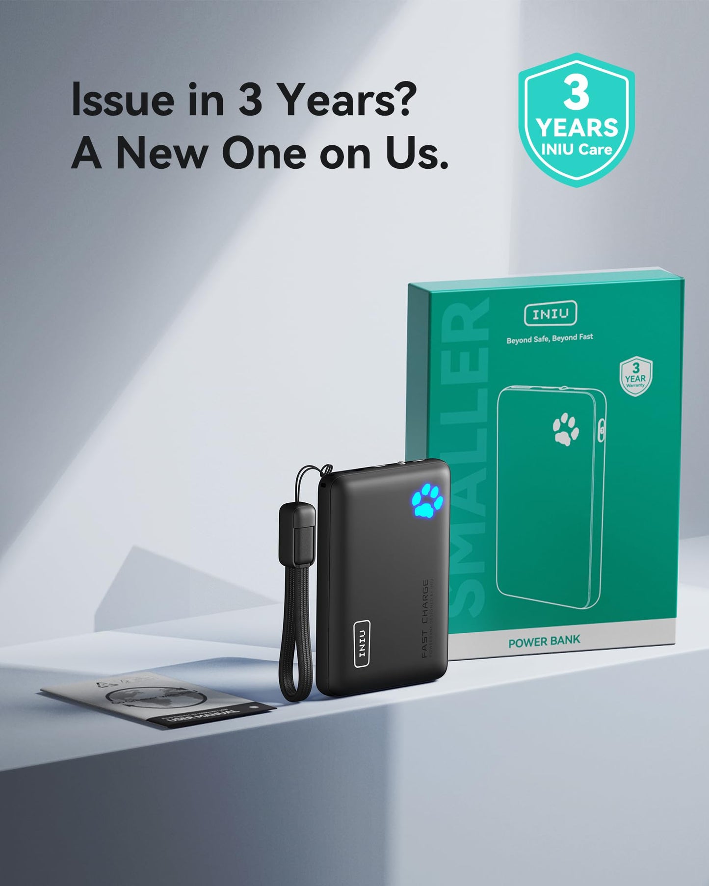 INIU Portable Charger, Ultra Slim 10000mAh 45W PD Power Bank, USB C in&Out Fast Charging Battery Pack, Travel Essential Phone Powerbank Compatible with iPhone 17 16 15 Samsung S22 S21 Google iPad etc