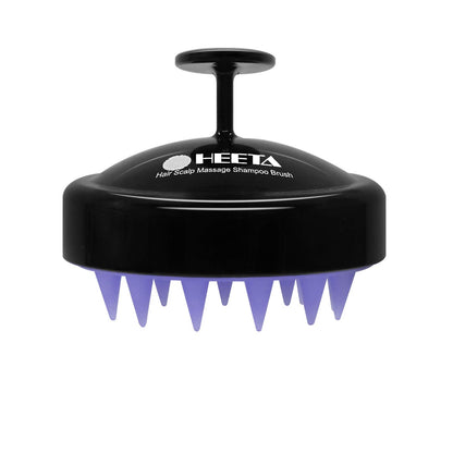 HEETA Scalp Massager Hair Growth, Soft Silicone Scalp Scrubber Shampoo Brush for Exfoliation, Dandruff Removal Head Massage Stress Relax, Wet & Dry Use for Thick Thin Curly Hair Care, Black