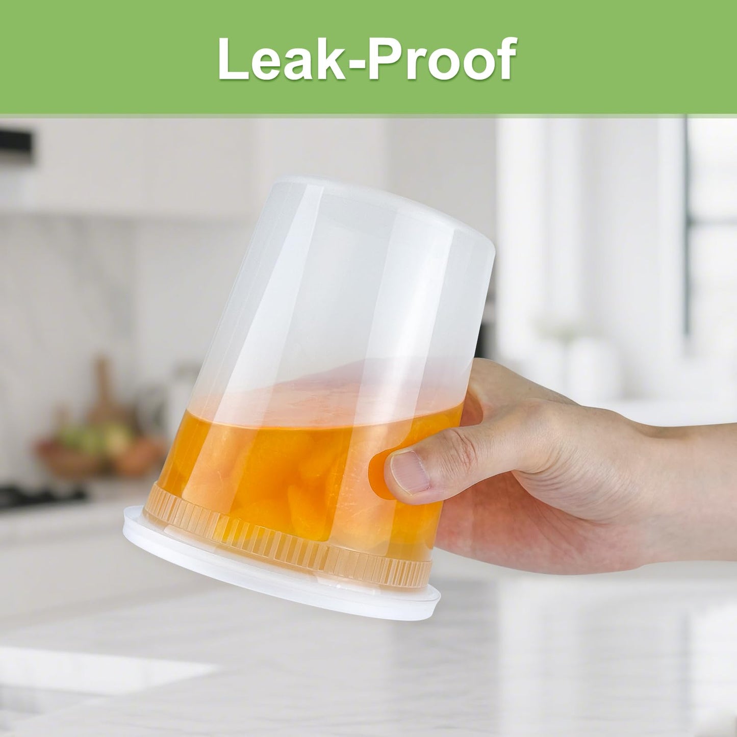 Dipoo 60 Sets (120-Piece) Deli Containers with Lids, 32/16/8 oz X 20 Set Each, Leak-Proof & BPA Free Airtight Takeout Plastic Food Storage Containers for Soup, Freezer/Microwave/Dishwasher Safe