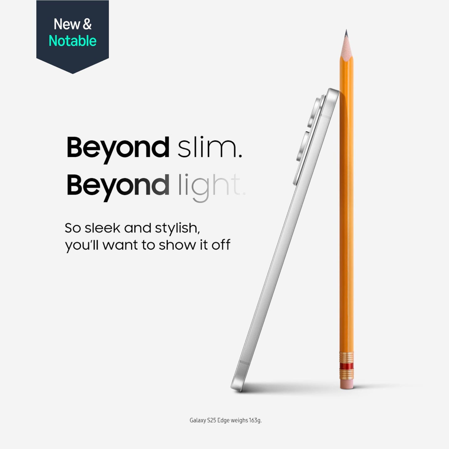 SAMSUNG Galaxy S25 Edge Phone, 256 GB AI Smartphone, Unlocked Android, Night Video, Fast Processor, ProScaler Display, All-Day Battery, 2025, US 1 Yr Manufacturer Warranty, Titanium Icyblue