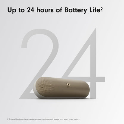 Beats Pill - Portable Bluetooth Speaker- Up to 24H Battery Life, Water Resistant, Bluetooth, Apple & Android Compatible, Seriously Loud Sound for Home, Outdoor and Travel- Champagne Gold