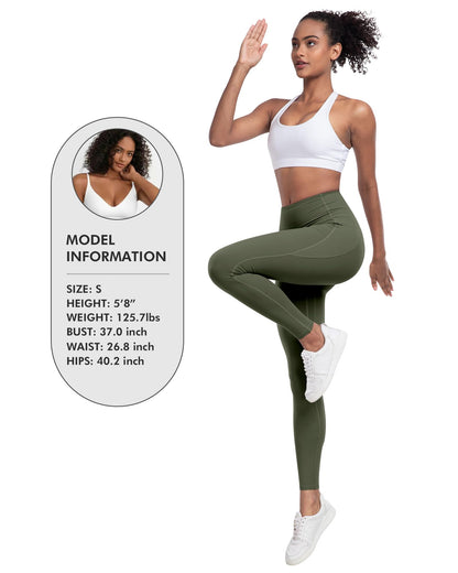 LZYVOO Leggings with Pockets for Women, 6 Packs Soft High Waisted Tummy Control Workout Yoga Pants(BlackGrayNavyWineGreenBrown-M)