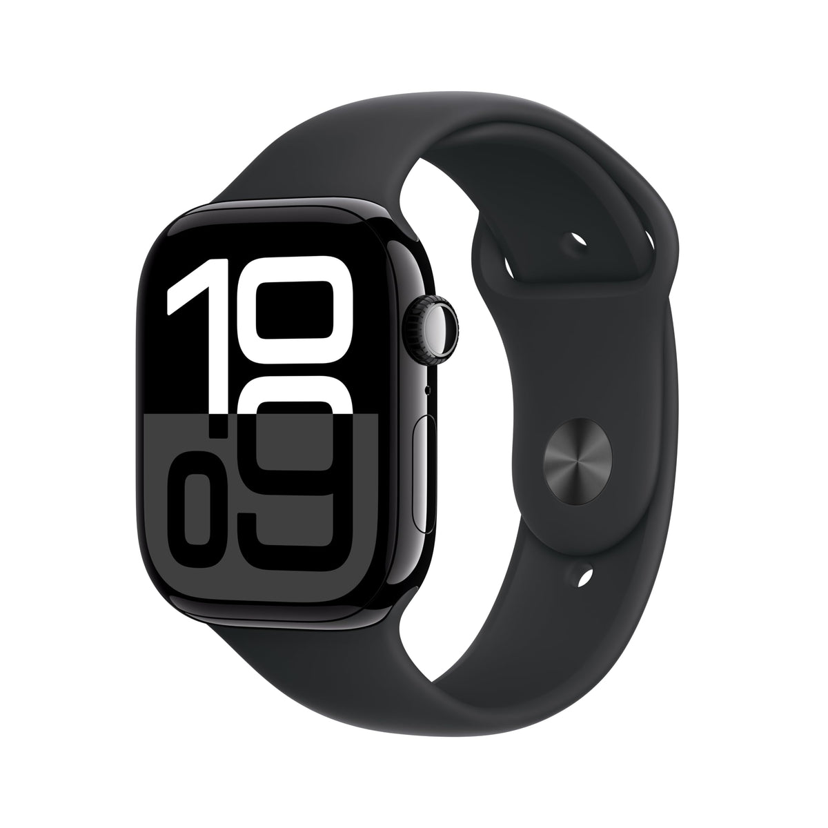 Apple Watch Series 10 [GPS + Cellular 46mm case] Smartwatch with Jet Black Aluminium Case with Black Sport Band - M/L. Fitness Tracker, ECG App, Always-On Retina Display, Water Resistant