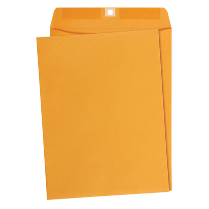 Amazon Basics 9" x 12" Clasp Kraft Envelopes, Gummed, 100-Pack, brown