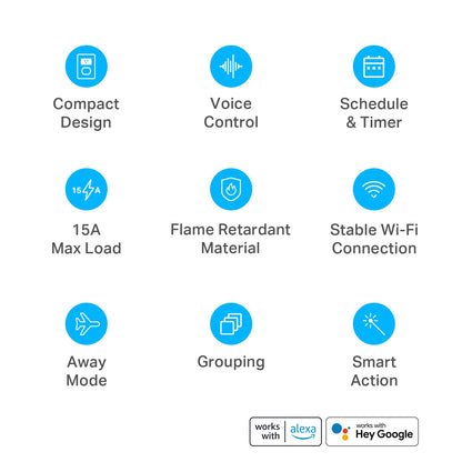 Kasa Smart Plug Ultra Mini 15A, Smart Home Wi-Fi Outlet Works with Alexa, Google Home & IFTTT, No Hub Required, UL Certified, 2.4G WiFi Only, 2 Count (Pack of 1)(EP10P2) , White