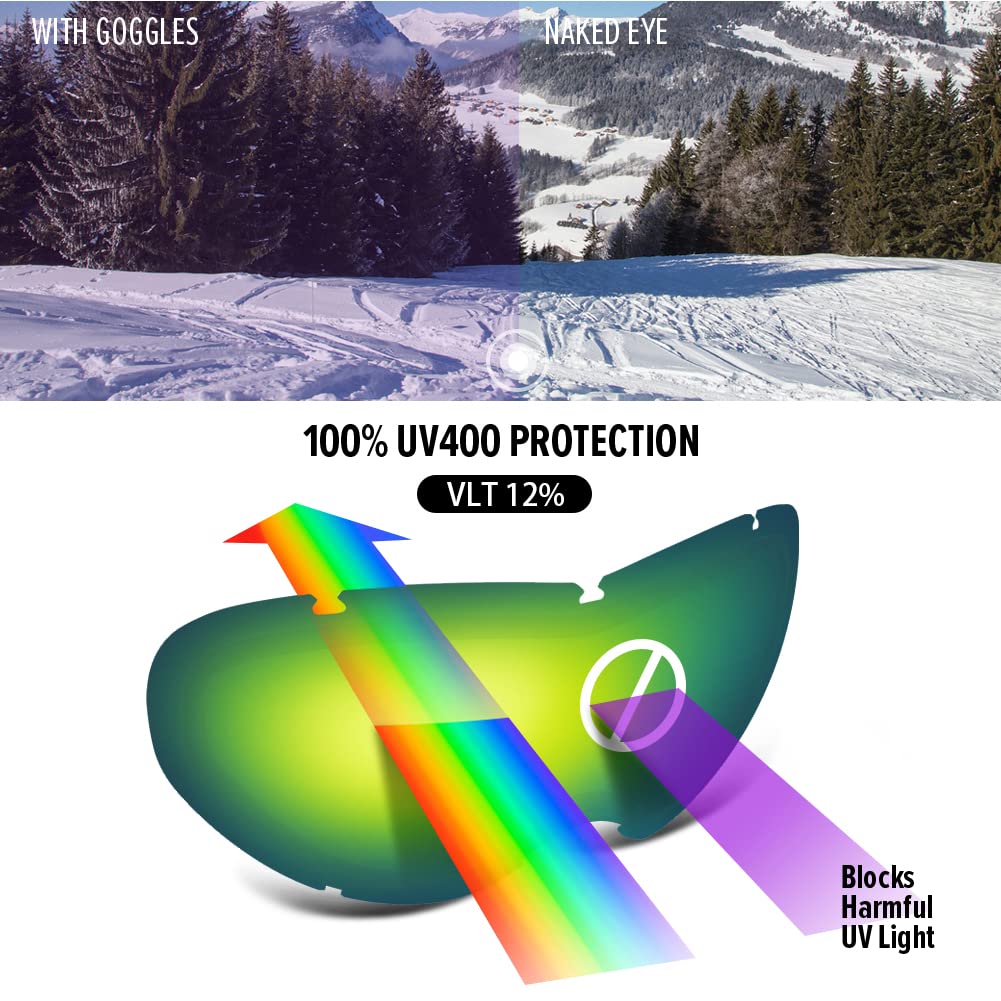 OutdoorMaster Kids Ski Goggles, Snowboard Goggles - Youth Snow Goggles