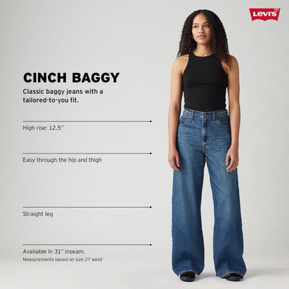 Levi's Women's Cinch Baggy, (New) Invested Indigo, 28