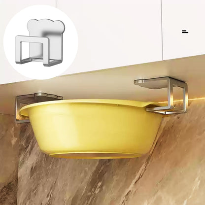 3PCS Stainless Steel Kitchen Sink Organizer Adhesive Sponge Holder No-Drill Wall Mounted Storage Hook for Dishcloth and Accessories