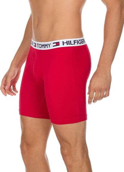 Tommy Hilfiger Men's 4 Pack Boxer Brief Red Navy White, Red/Navy/White, XX-Large