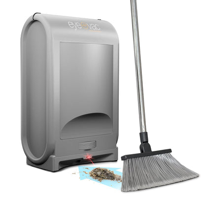 EyeVac Pro Touchless Vacuum Automatic Dustpan - Ultra Fast & Powerful - Great for Sweeping Salon Pet Hair Food Dirt Kitchen, Corded Canister Vacuum, Bagless, Automatic Sensors, 1400 Watt (Sliver)