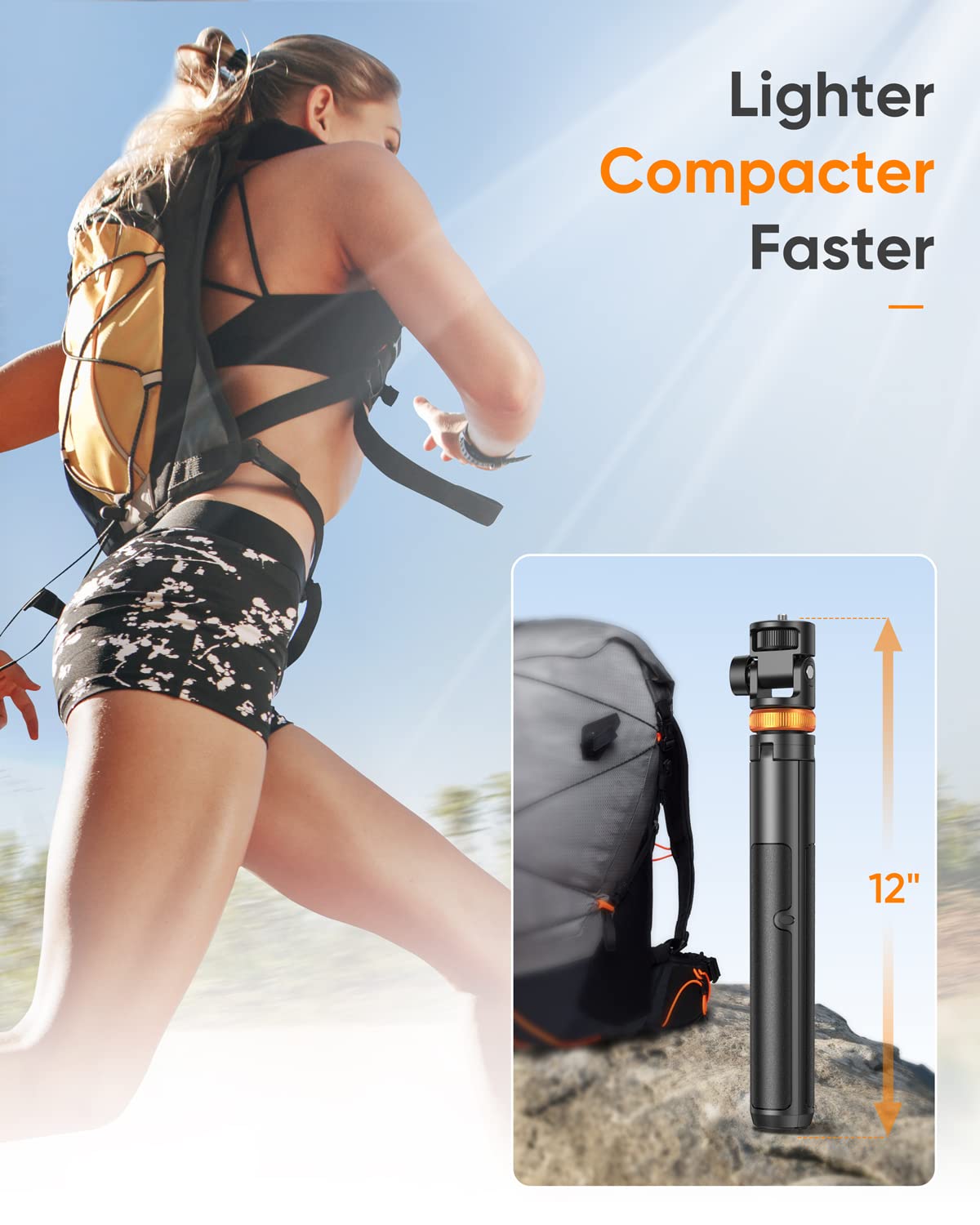 EUCOS 62" Phone Tripod, Tripod for iPhone & Selfie Stick 𝖳ripod with Remote, Extendable Phone 𝖳ripod Stand & Travel 𝖳ripod, Solidest Cell Phone Tripod Compatible with iPhone/Android