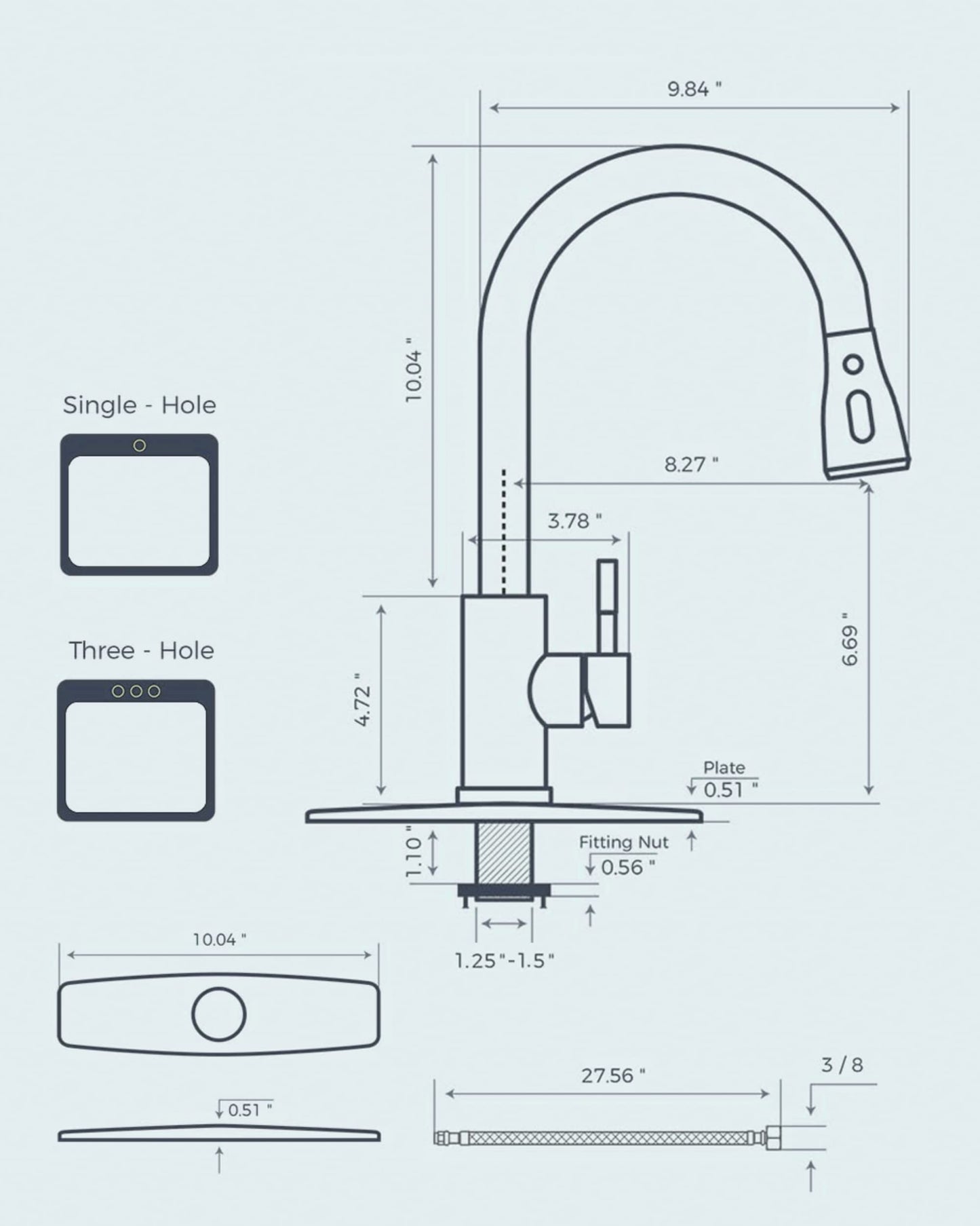 FORIOUS Kitchen Faucets with Pull Down Sprayer, High Arc Single Handle Classic Stainless Steel Sink Faucet 1 or 3 Hole, Suitable for Farmhouse Camper Laundry Rv Bar, Black Gold
