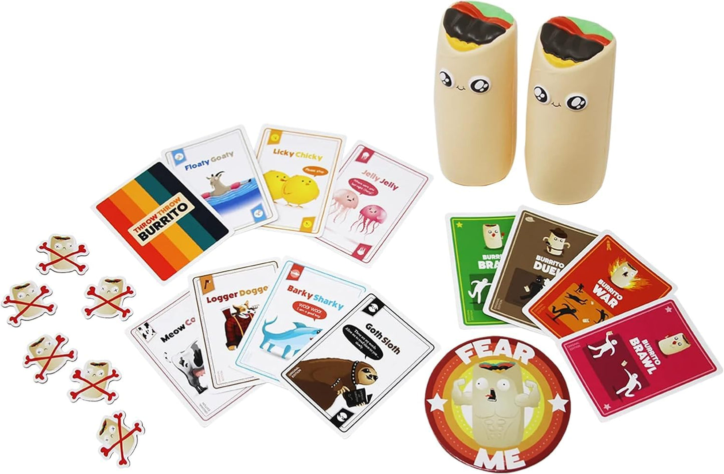 Exploding Kittens Throw Throw Burrito 2-6 Players - Ages 7+ - 15 Minutes to Play - Dodgeball Card Game - Party Game, Family Game Night, Kid and Adult Card Game