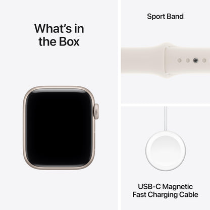 Apple Watch SE (3nd Gen) (GPS, 40mm) - Starlight Aluminum Case with Starlight Sport Band, S/M (Renewed)