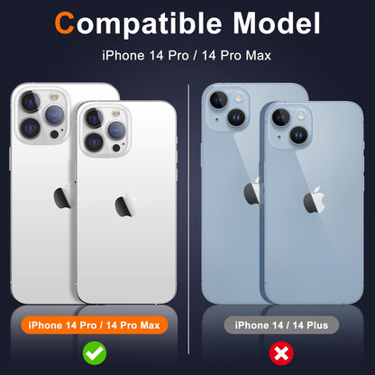UniqueMe 3 Pack Compatible for iPhone 14 Pro Max/iPhone 14 Pro Camera Lens Protector,[[Scratch-Resistant] Case Friendly]- Silver