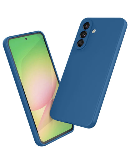 Foluu Silicone Case for Samsung Galaxy A56 5G, Liquid Gel Rubber Bumper Case with Soft Microfiber Lining Cushion Slim Hard Shell Shockproof Protective Cover for Samsung Galaxy A56 5G 2025 (Blue)