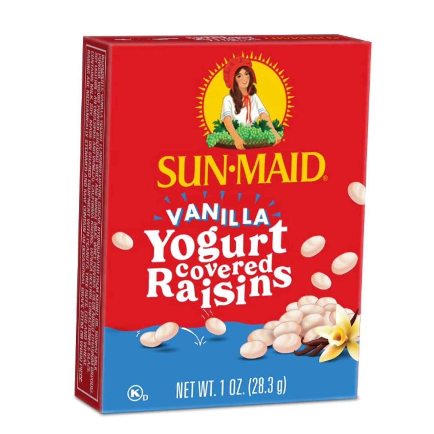 Sun-Maid Vanilla Yogurt Coated Raisins - (6 Pack) 1 oz Snack-Size Box - Yogurt Covered Dried Fruit Snack for Lunches and Snacks