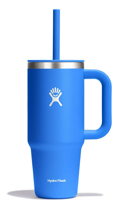 Hydro Flask 24 Oz Travel Tumbler with Handle, Lid and Straw - Insulated Stainless Steel in 24 Oz Cascade