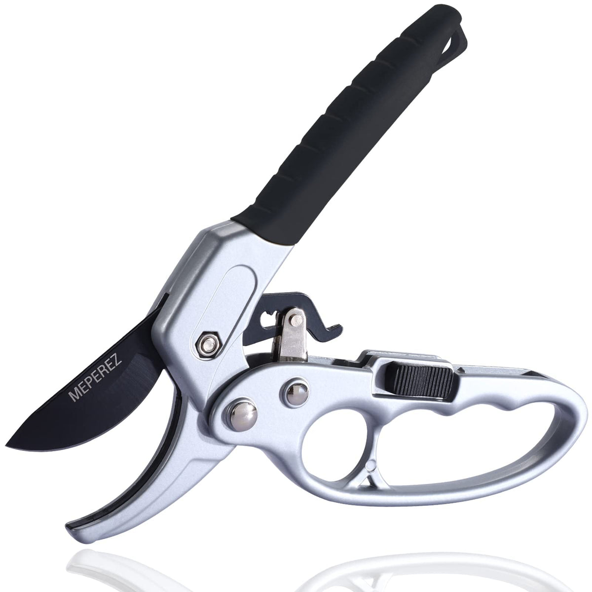 MEPEREZ Germany Pruning Shears, Arthritis Weak Hand Snips, Work 3 Times Easier, 1-Inch Cut Capacity Garden Clippers, Ergonomic handle, Rust resistant, high strength steel, Sharp