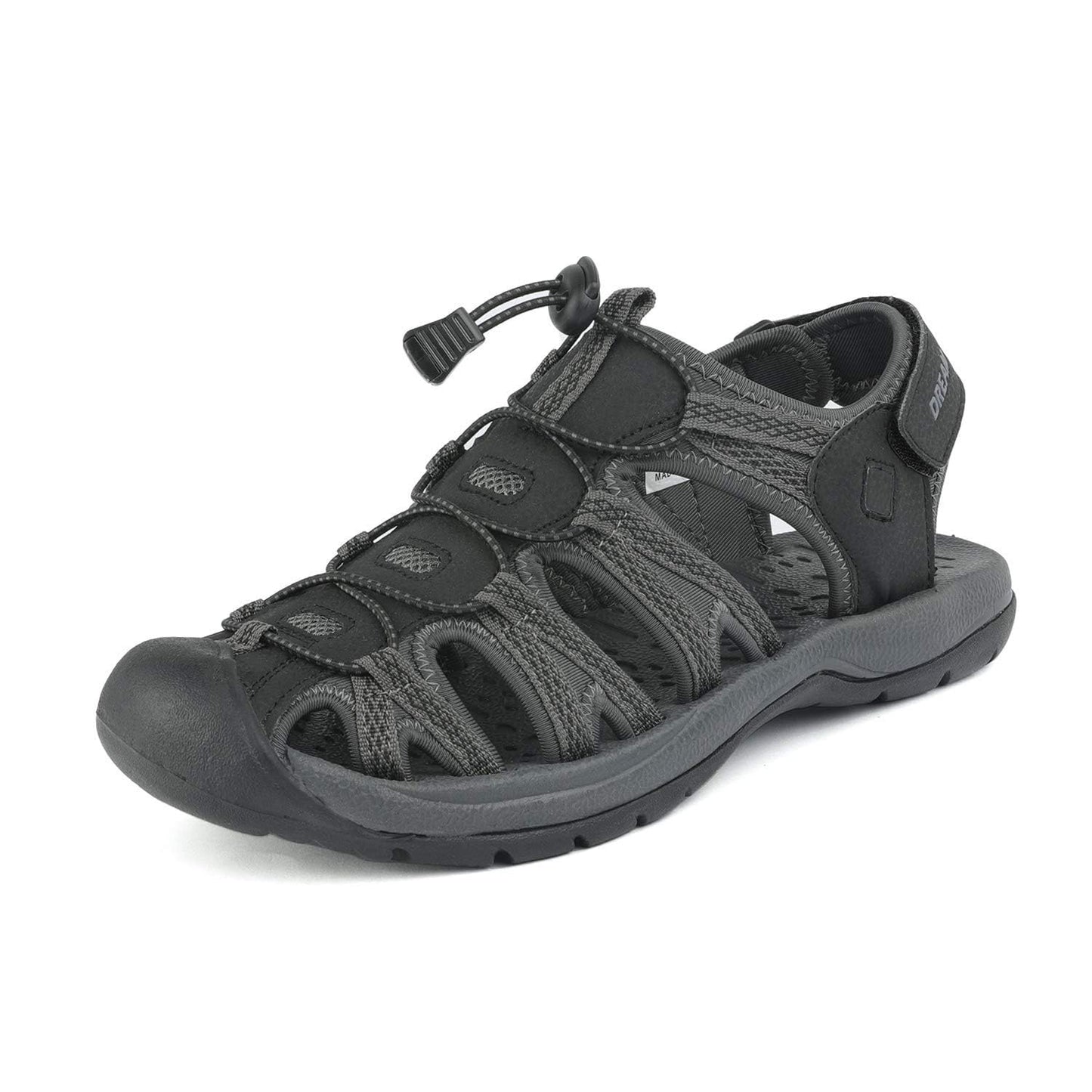 DREAM PAIRS Men's 160912-M-NEW Adventurous Summer Outdoor Sandals,Size 9,Black/Dark/Grey,160912-M-NEW