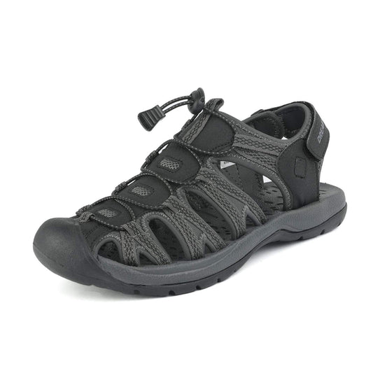 DREAM PAIRS Men's 160912-M-NEW Adventurous Summer Outdoor Sandals,Size 9,Black/Dark/Grey,160912-M-NEW