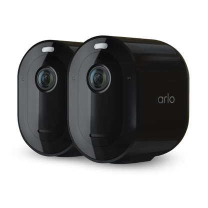 Arlo Pro 5S Spotlight Security Camera 2K HDR | Outdoor | Wireless | Dual-Band Wi-Fi Connects to The Strongest Network | 12X Zoom, 2-Way Audio, Color Night Vision, Live Stream Black (Black, 2 Cameras)