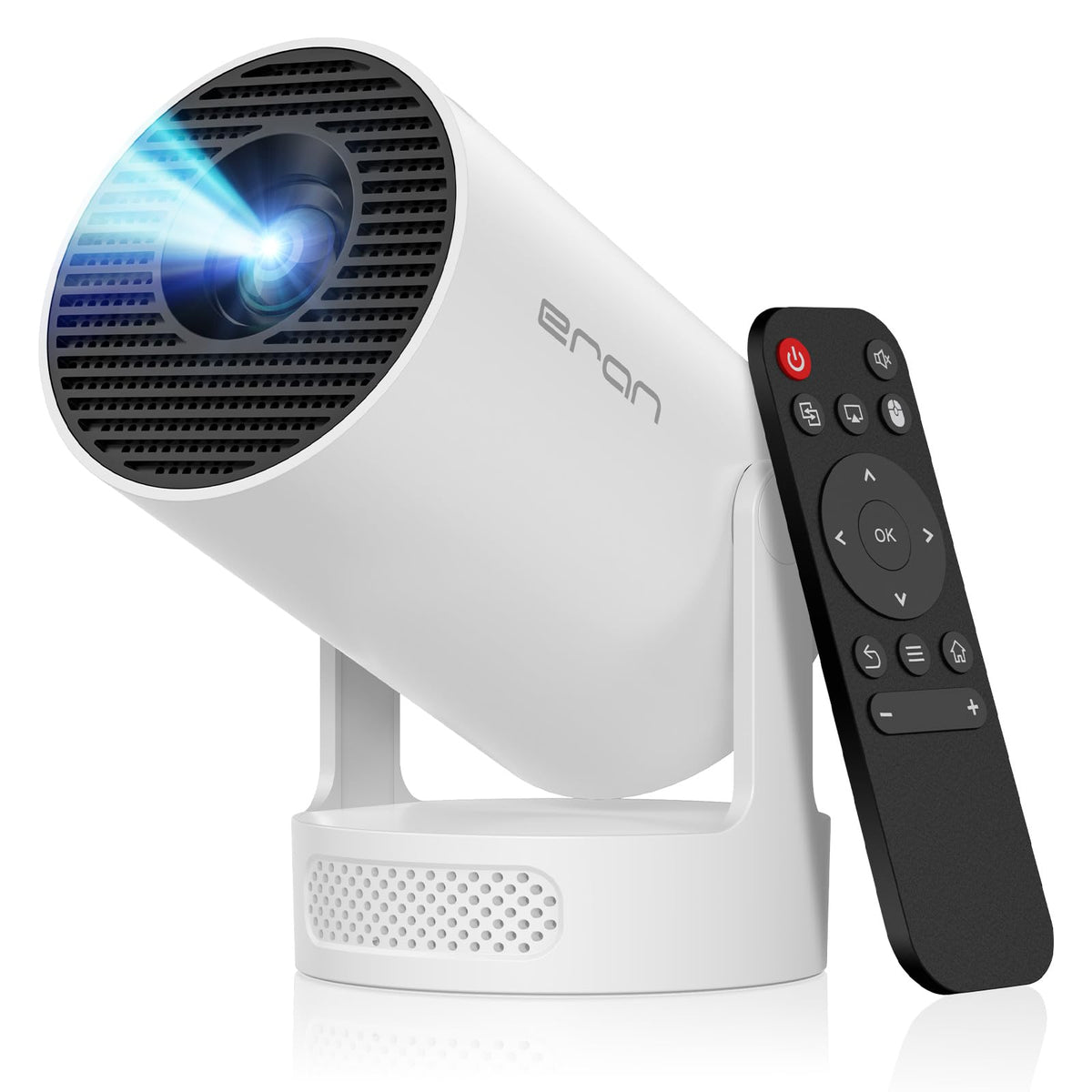 Mini Portable Projector with 4K Support, Bluetooth 5.4 WIFI6, 5watt Sound Base Speaker, 160 ANSI, Android 11, 210° Rotation , Auto Keystone Correction Video Projector HY300 Pro+