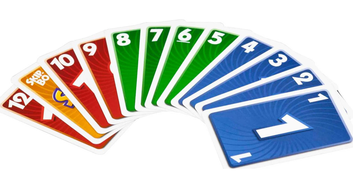 Mattel Skip Bo Card Game in Decorative Tin with 162 Cards, Sequencing Family Game for 2 to 6 Players, Kids Gift for Ages 7 Years & Older