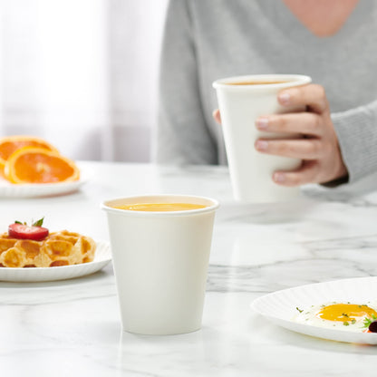 GUSTO [12 oz. - 300 count Disposable White Paper Cups, Hot Coffee Cups - Eco-Friendly Hot Cups (Formerly Comfy Package)
