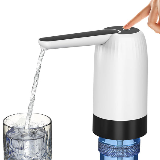 VAPTEC Water Dispenser for 2-5 Gal Bottles, Portable Water Bottle Pump, Rechargeable Battery, USB Charging Water Bottle Dispenser, One Button Design, Easy to Use for Home, Office, Travel, Camping