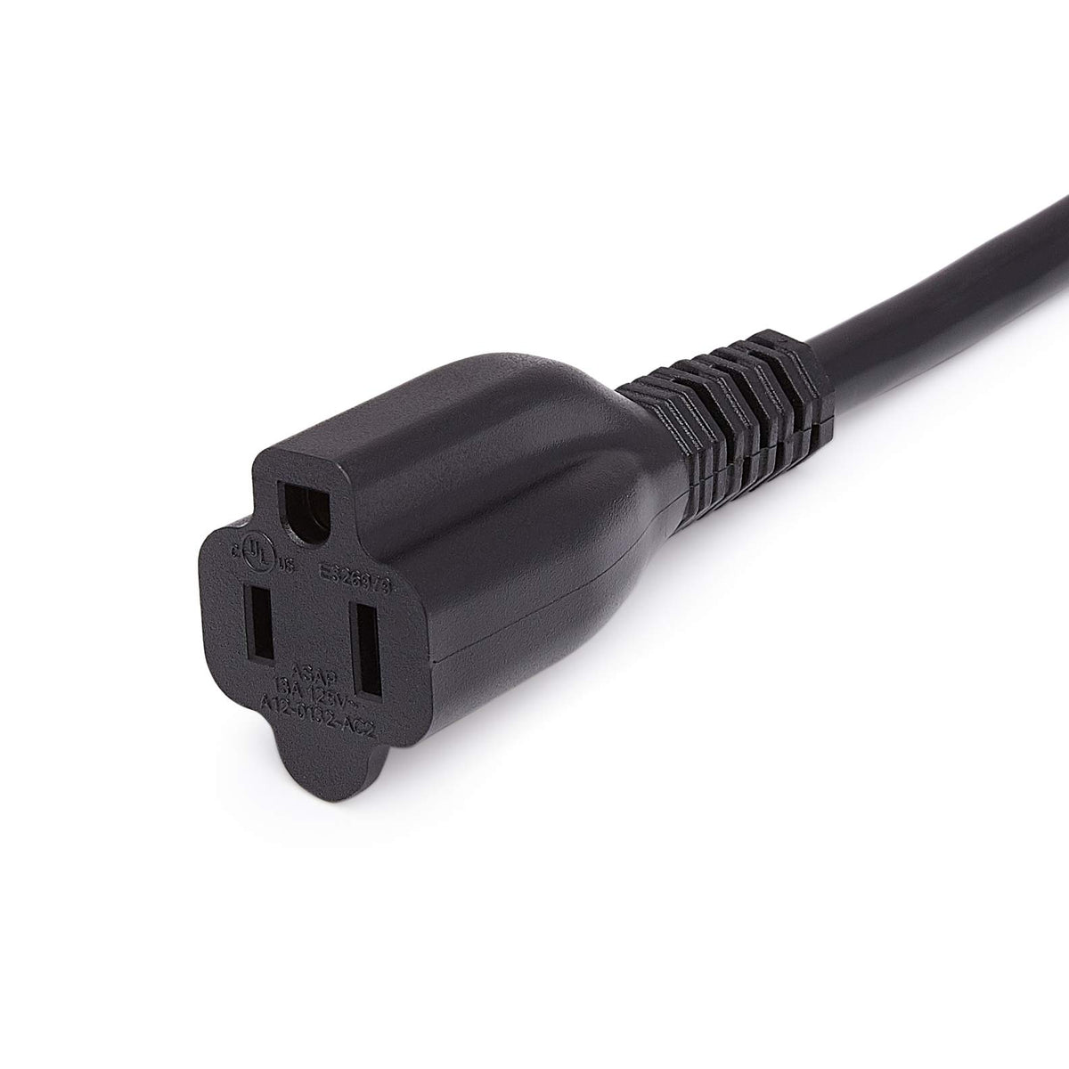 Amazon Basics Extension Cord, 13 Amps, 125V, 10 Foot, Black - Pack of 2