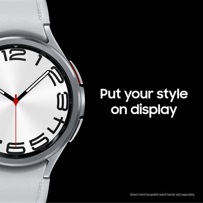 Samsung Galaxy Watch 6 Classic 47mm Bluetooth Smartwatch, Rotating Bezel, Fitness Tracker, Personalized HR Zones, Advanced Sleep Coaching, Heart Monitor, BIA Sensor, Health Insights, US Version Silver