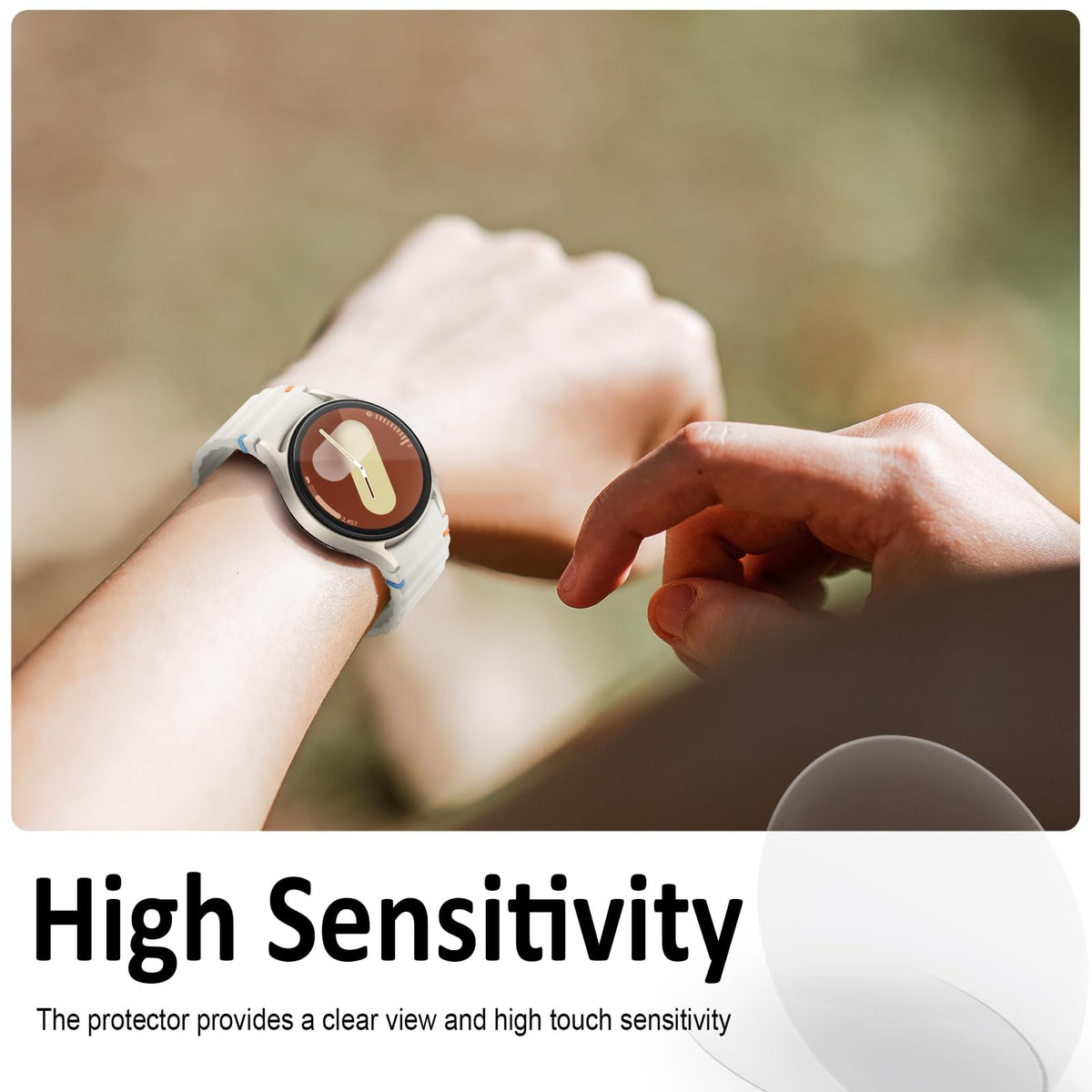 SPGUARD 4 Pack for Samsung Galaxy Watch 7 Screen Protector 40mm Tempered Glass Clear Film Anti Scratch Bubble Free Compatible with Galaxy Watch 7/6/5/4 40mm(NOT for Others Models)